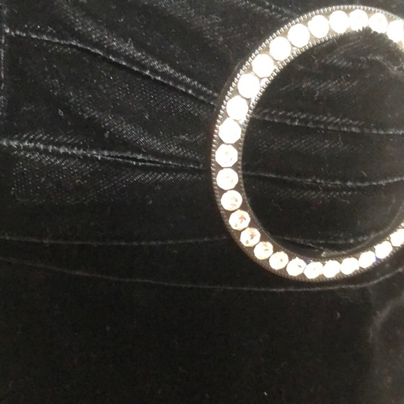 Caché Black Velvet Maxi Skirt with Slit SZ 6 - Picture 4 of 7